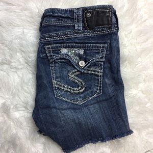 Silver Jeans Snap Pocket Cutoff Shorts Size 31
